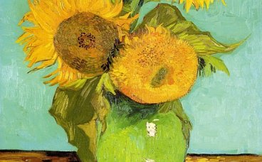 花瓶里的三朵向日葵Sunflowers