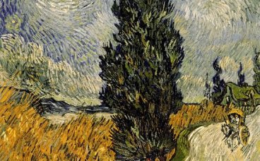 Road with Cypress and Star