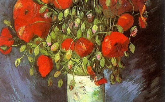 Vase with Red Poppies
