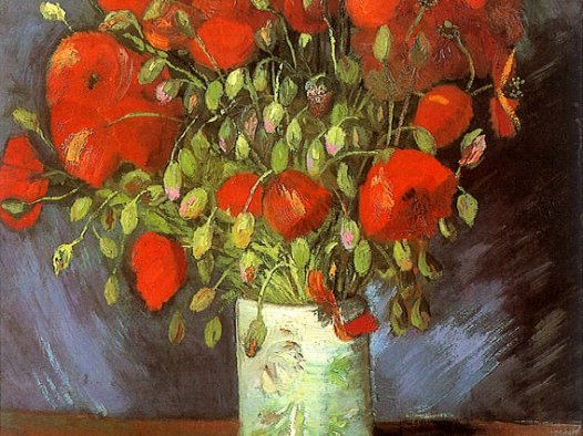 Vase with Red Poppies