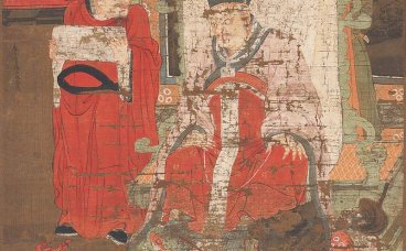 元  陆仲渊 十王图之秦广王绢本