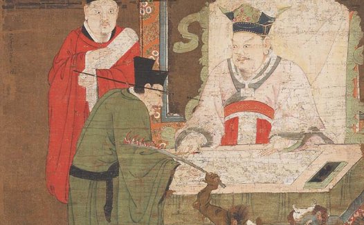 元  陆仲渊 十王图之都市王绢本